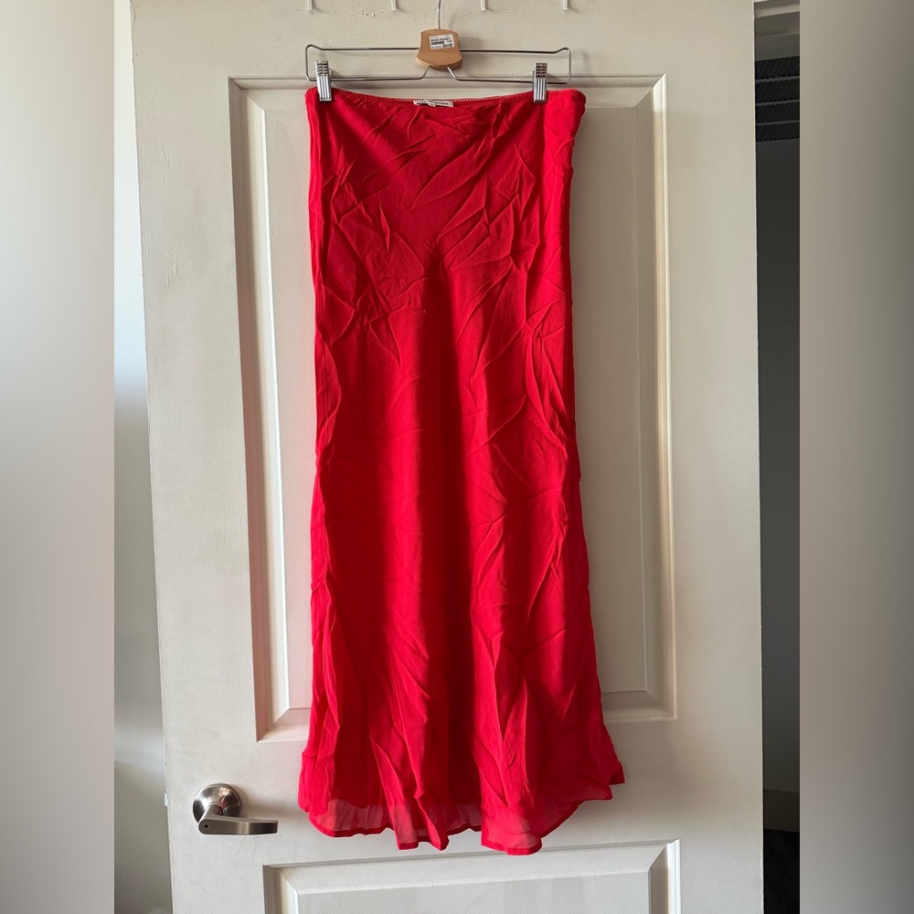 Reformation Red Layla Skirt
